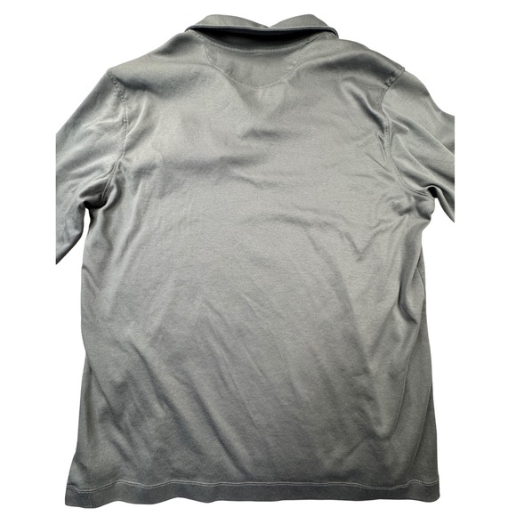 UNTUCKit Men's Damaschino Long Sleeve Polo Shirt with Pocket Gray Medium - Picture 8 of 9